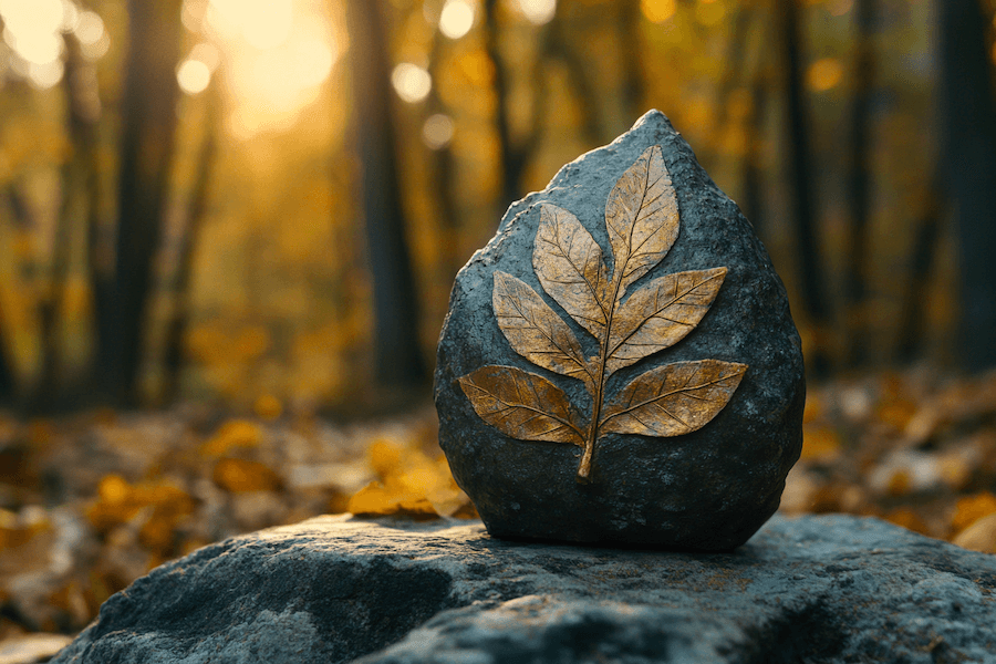 Unra kamień liść