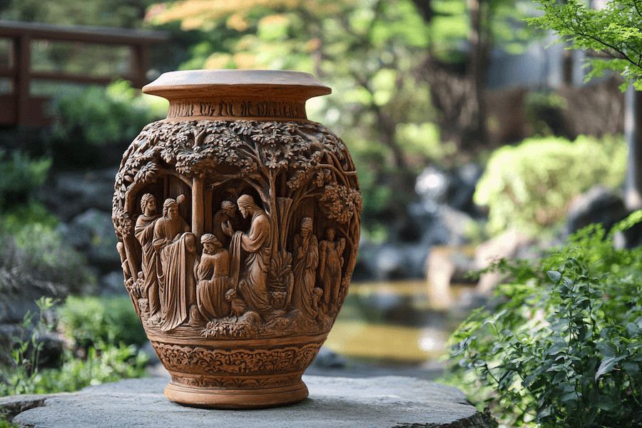 Urna rzeźbione historie