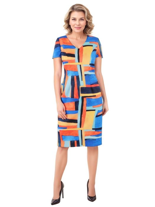 Dopasowana sukienka, geometryczne wzory